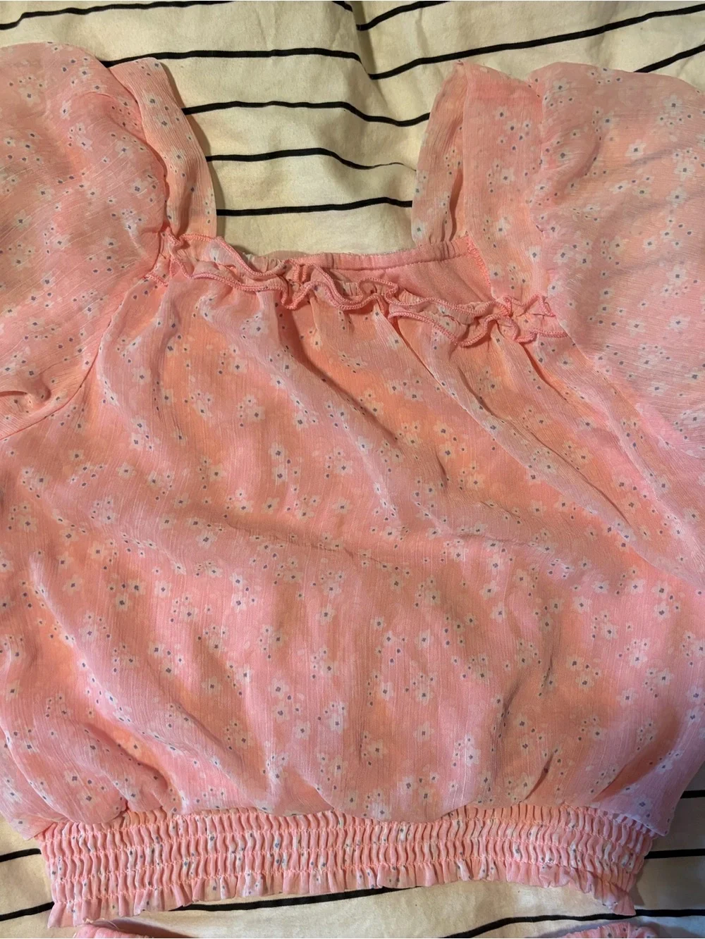 Girls Pink and Floral Two-Piece Matching Set